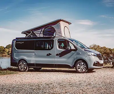 van aménagé L2 avec toit relevable sur base renault trafic hanroad