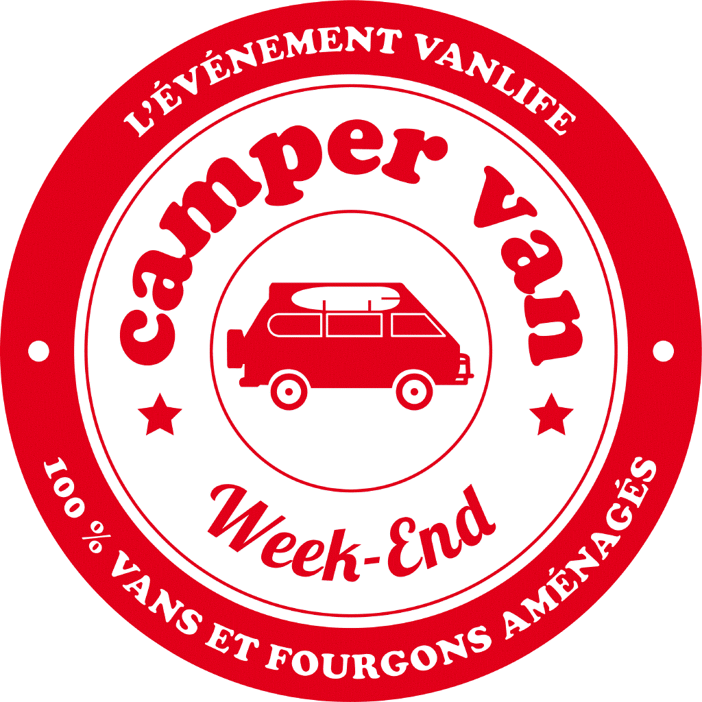 logo du camper van week-end évènement pour les vanlifers