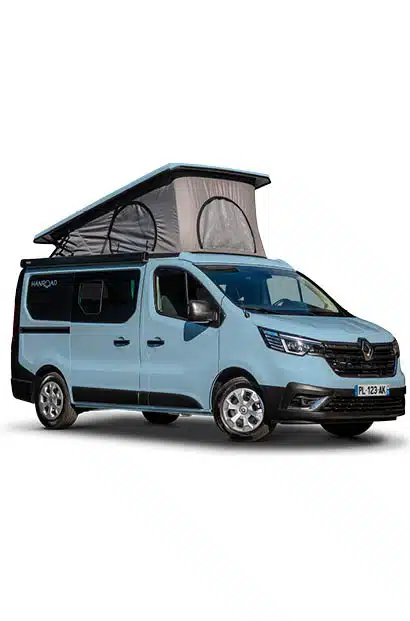 renault trafic van aménagé bleu cumulus