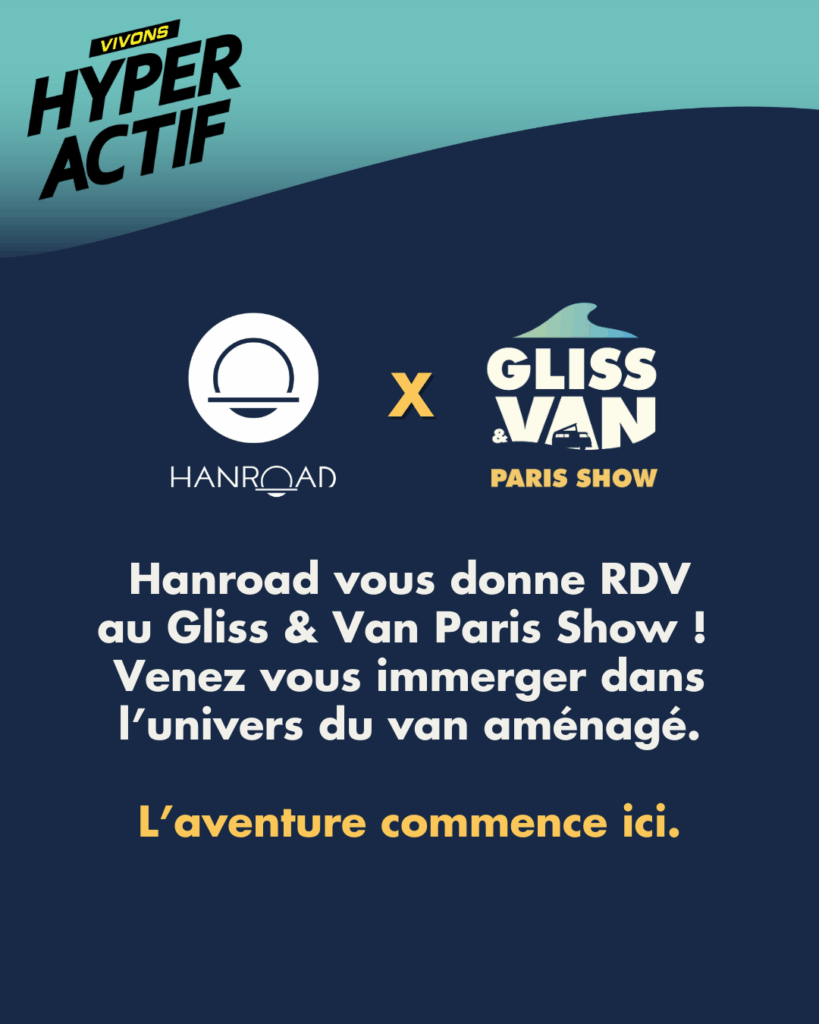 affiche salon gliss & van exposant vans aménagés hanroad