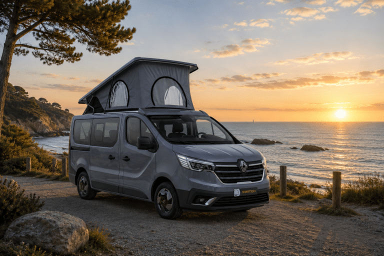 van switch hanroad en bord de mer avec le toit relevé